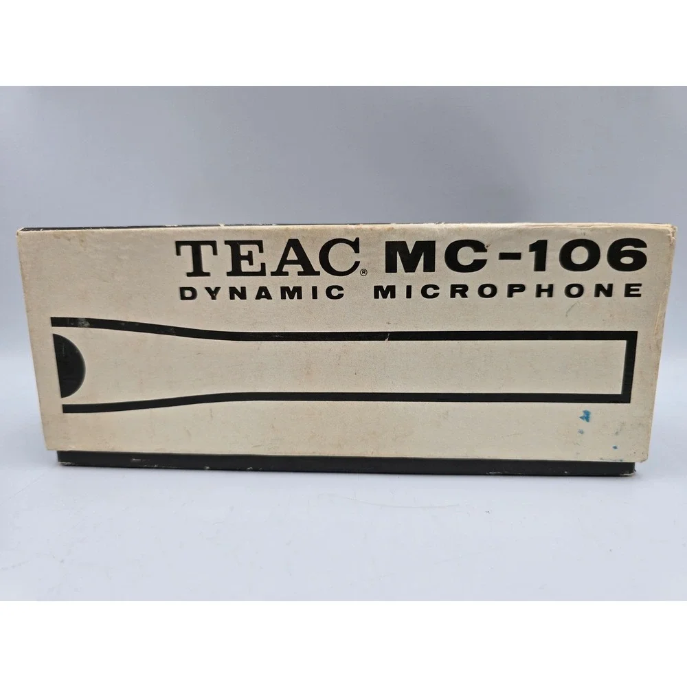 TEAC MC-106 Microphone Stands Pair OS Silver Vintage Made in Japan w/Box